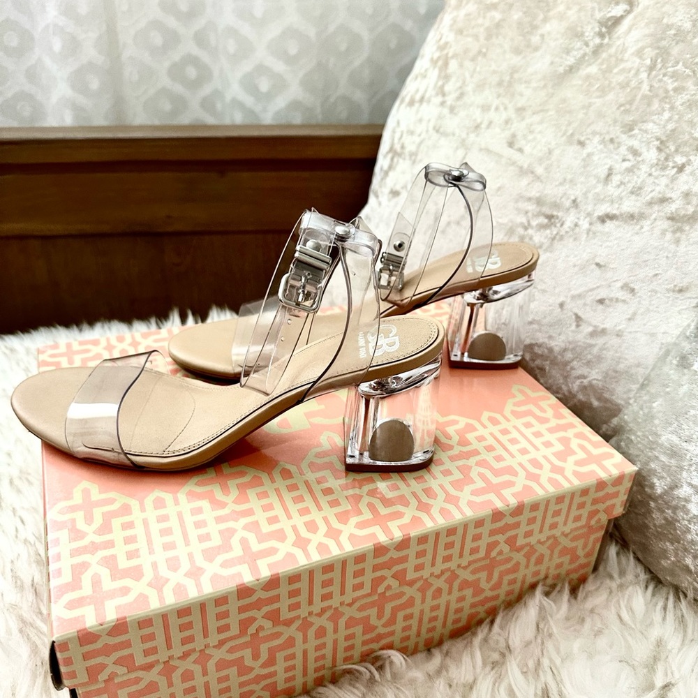 WOMENS GIANNI BINI CLEAR SANDALS